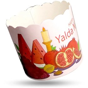 تصویر کپسول مافین مقوایی یلدایی 10 عددی کد 