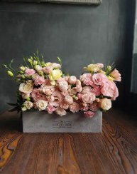 تصویر باکس گل طوسی طرح نازگل 