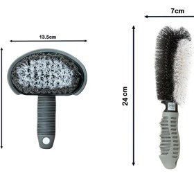 تصویر برس لاستیک شوی و رینگ شوی اسمارت مدل Wheel Brush بسته 2 عددی 