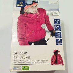 تصویر کاپشن اسکی زنانه سرخ آبی چیبو آلمان سایز 38 