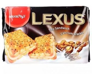 تصویر بیسکویت کرمدار بادام زمینی لکسوس مانچیز 225 گرم Munchy’s Lexus Sandwich Peanut Butter Cracker