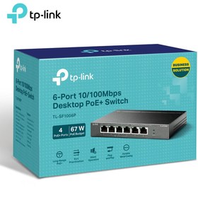 تصویر سوئیچ 5 پورت تی پی لینک مدل TL-SF1006P TP-LINK TL-SF1006P 6-Port Switch