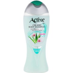 تصویر شامپو بدن کرمی آلوئه ورا 400گرمی اکتیو Active Aloe Vera Creamy Body Shampoo 400g