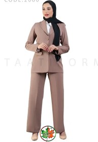 تصویر مانتو شلوار کتی اداری | مدل 2060 