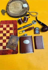 تصویر هیپفلاسک چرم مدل vip 