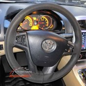 تصویر دورفرمان دوختی برلیانس مشکی چرم کربن 