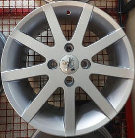 تصویر رینگ اسپرت سایز۱۵ (۱۰۸×۴) نقره‌ای پیت لاین Sport wheel size 15"(4×108)