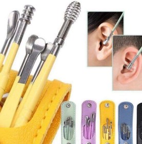 تصویر پک ابزار پاکسازی گوش ۶ عددی 
