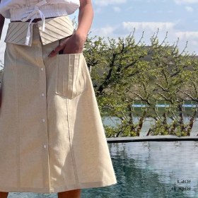 تصویر دامن لینن مدل دوبا 