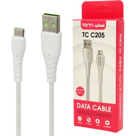 تصویر کابل 1 متری USB Type-C تسکو TCC 205 ا TSCO TCC 205 1m USB to USB Type-C Cable TSCO TCC 205 1m USB to USB Type-C Cable
