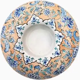 تصویر جا شمعی میناکاری 