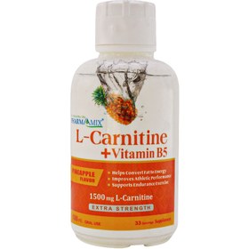 تصویر محلول ال کارنیتین و ویتامین ب5 فارمامیکس Pharmamix L Carnitine And Vitamin B5 Oral Use 500 ml 