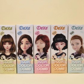 تصویر شامپو رنگ مو دکس - آلبالویی Dexe hair color comb