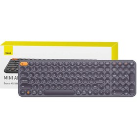 تصویر کیبورد 3حالته سایلنت بیسوس Baseus mini and compact tri-mode keyboard - شش ماهه تعویض اورجیلند / کمی چروک شده است. 