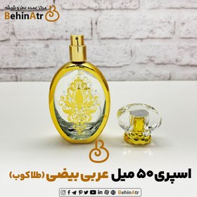 تصویر شیشه عطر اسپری 50 میل عربی بیضی - طلاکوب 