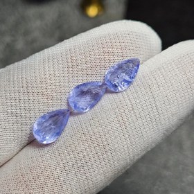 تصویر ست نگین های سنگ کوارتز معدنی دابلت شده کد 36325 