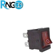 تصویر کلید راکر چراغ دار بزرگ 4 کنتاکت KCD4 Rocker Switch