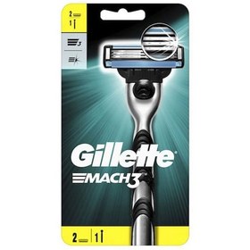 تصویر خود تراش ژیلت مچ تری به همراه دو یدک Gillette Mach3 Razor with 2 More Cartridge