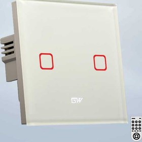 تصویر کلید دو پل لمسی هوشمند گلدور/LENA 