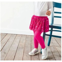 تصویر شلوار دامن دار دخترانه صورتی مناسب 2 تا 6 ساله - 2 تا 4 سال Pink skirt pants for girls, suitable for 2 to 6 years old