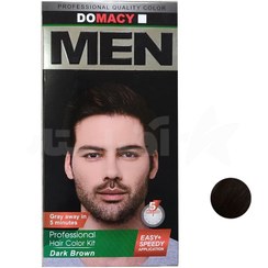تصویر کیت رنگ موی مردانه دوماسی مدل B2 رنگ قهوه ای تیره حجم ۵۰ میلی لیتر 
