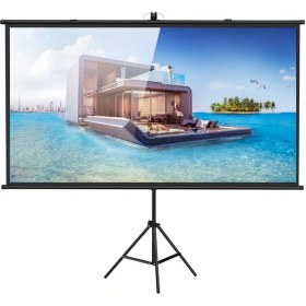 تصویر پرده پروژکتور ۱۵۰ اینچ پایه دار کرونی | CRONY 150 Inch projector screen with stand Portable Foldable 