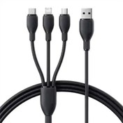 تصویر کابل تبدیل USB به لایتنینگ/USB-C/micro-USB بیسوس مدل Ultra-Fast 3.5A طول 1.3 متر Baseus Ultra-Fast One-for-Three Fast Charging Cable USB-A to M+L+C 3.5A 1.3m P10376303121-00 CB000161