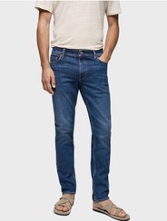 تصویر جین‌های سبک شستشو با تناسب معمولی برند mango man Casual Sim Fit Light Wash Jeans