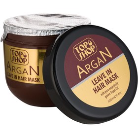 تصویر ماسک مو بدون نیاز به آبکشی حاوی روغن آرگان 500میل تاپ شاپ Top Shop Argan Oil Leave In Hair Mask 500ml