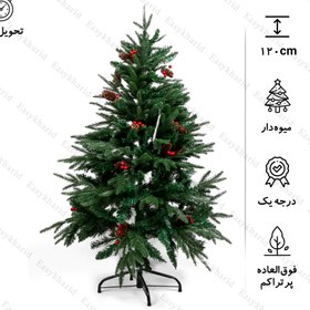 تصویر درخت کریسمس سبز کاج نوئل اروپایی 120 سانتی Green Christmas tree European Christmas tree 120 cm