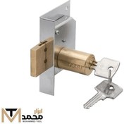 تصویر قفل کمد دوپله تمام برنجی فوروارد 