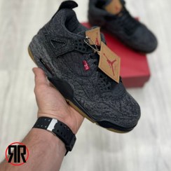 تصویر نایک جردن 4 رترو Jordan 4 Retro Levi's Black 