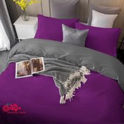 تصویر روتختی هتلی بنفش طوسی - نخ ژاکارد 