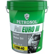 تصویر روغن موتور دیزلی پترونول فول یورو 10W40 III حجم 20 لیتر Petronol Full Euro III 10W40 Diesel Oil 20 L