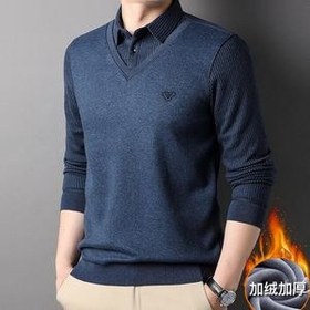 تصویر بافت مردانه طرح پیراهن خزدار شیک 