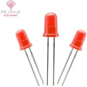 تصویر LED RED 5MM مات ال ای دی قرمز 5میلی متر LED RED 5MM