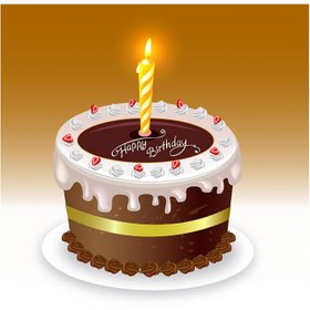 تصویر طرح و تصویر با کیفیت کیک تولد با شمع 