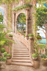 تصویر عکس با کیفیت منظره پله های کاخ زیبا 