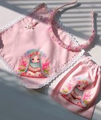 تصویر جانماز جیبی دخترانه فانتزی و شیک جشن تکلیف و جشن عبادت - صورتی 