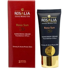 تصویر کرم ضد آفتاب رنگی پوست چرب رزالیا شماره 2 Rosalia No.2 Sunscreen Cream For Oily Skin