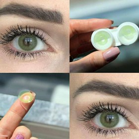 تصویر لنز چشم فصلی هرا رنگ سبز لیمویی شماره SBA130 