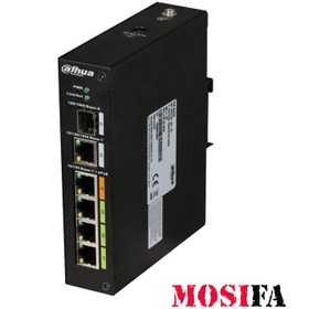 تصویر سوئیچ شبکه داهوا DH-PFL2106-4ET-96 4Port Fast Ethernet Unmanaged POE Switch Dahua