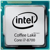 تصویر پردازنده کامپیوتر اینتل مدل Core i7-8700 Coffee Lake استوک Intel Core i7-8700 Coffee Lake Computer Processor Used