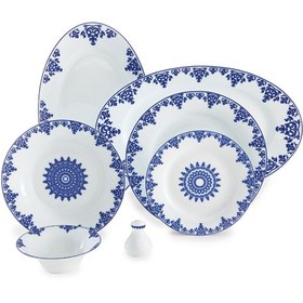 تصویر سرویس چینی زرین 6 نفره غذاخوری سمرقند (35 پارچه) Zarin Iran Shahrzad Samarkand 35 Pieces FDC Dinnerware Set