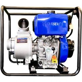 تصویر موتور پمپ هیوندای مدل HW457-DP ظرفیت ۴ اینچ دیزلی استارتی 