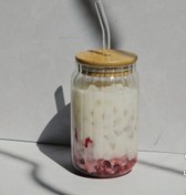 تصویر لیوان اسموتی پیرکس شیاردار 