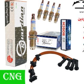 تصویر پک ویژه افزایش شتاب و قدرت CNG, پراید تیبا ساینا کوییک - با شمع دو پلاتین بوش روسیه / و وایر شمع تقویتی 