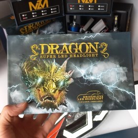 تصویر هدلایت دراگون DRAGON پایه H1 سفید جفت گارانتی 