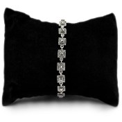 تصویر دستبند نقره سیاه قلم 