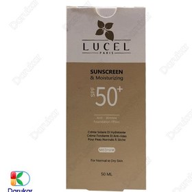 تصویر کرم ضد آفتاب پودری رنگی لوسل ضد چروک و آبرسان مناسب پوست نرمال تا خشک SPF50 Lucel Sunscreen & Moisturizing Tinted Anti wrinkle And Foundation effect for Normal to Dry Skin SPF50 cream 50ml